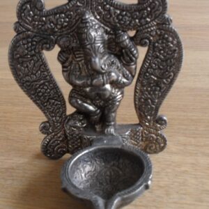 Wierrookhouder boeddha zilverkleurig metaal Ganesha 2